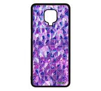 Cover Telefono per Xiaomi Redmi Note 9s silicone design piastrelle gel viola rombo marmo custodia geometria natura portatile bumper mobile