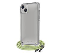 Cover trasparente con laccio da collo colorato per iPhone 14