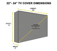 Cover TV Nera Affidabile per Uso Esterno Costruita con Materiale Impermeabile