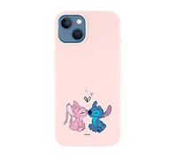 Cover ufficiale Lilo & Stitch Kiss in silicone liquido rosa per iPhone 13 per proteggere il tuo telefono Scegli il tipo di custodia che ti piace con licenza ufficiale Disney