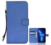 Cover Umidigi G5A/G5 Custodia, Umidigi G5A/G5 Motivo a rombi PU cover protettiva con Slot per Scheda, Funzione Supporto, Chiusura Magnetica Custodia per Umidigi G5A/G5-Blu