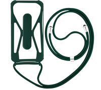 Cover Universale Smartphone con Cordino, Angoli Bumper e Cavalletto Verde Scuro