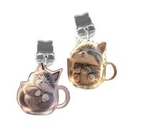 Cover USB C, ciondolo a forma di gatto, antipolvere e impermeabile, 2 pezzi, per tablet, portachiavi, lettore di chiavi, per interni, esterni, casa, lavoro, viaggi, ufficio, palestra, scuola