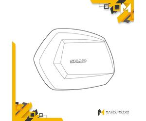 Cover valigia laterale moto SHAD alluminio Sx per SH35 Cod. D1B35TLR
