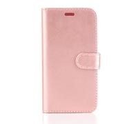Cover Wallet Alcatel 1C 2019 In PU Leather Con Slot Gel RosaGold Nera