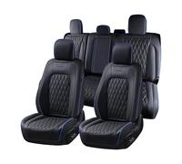 Coverado Set completo di coprisedili in pelle per Ford F150, coprisedili per pick-up, impermeabili, per modelli 2015-2025 F150 e 2017-2025 F250 F350 F450 (linea blu)