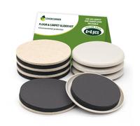 COVERCORNER Pattini per mobili per pavimenti in legno Pattini per mobili per pavimenti in moquette Confezione combinata da 8 pattini da 3 1/2 pol