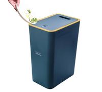 Covered Bathroom Trash Can - Slim Garbage Bin With Lid, Space-Saving Waste Container For Small Bathrooms | Modern Rubbish Holder, Narrow Design Dustbin Home, Office, Bedroom, Kitchen, Compact