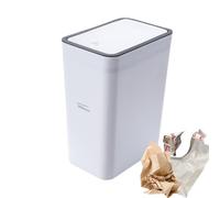 Covered Bathroom Trash Can - Slim Garbage Bin With Lid, Space-Saving Waste Container For Small Bathrooms | Modern Rubbish Holder, Narrow Design Dustbin Home, Office, Bedroom, Kitchen, Compact