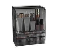 Covered Makeup Organizer, Cosmetic Display Cases, Makeup Storage Box, Portable Vanity Cosmetics Organizer, Cosmetic Organizer with Drawers, Makeup Organizer, Makeup Organizer for Counter,