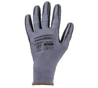 Coverguard - Gants manutention gris enduit nitrile EUROLITE 13N400 (Pack de 10) 9 Gris / Noir