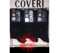COVERI 6 12 PAIA CALZE CALZINI UOMO CALDO COTONE LUNGO NERO o ROMBI Taglia unica