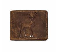 COVERI ACTIVE Sergio Valentini Portafoglio Uomo in Vera Pelle con RFID Blocking, Bifold Marrone Vintage Porta Carte con Zip e Scomparto Banconote.
