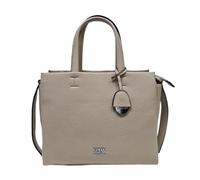 COVERI COLLECTION Borsa a Mano in Similpelle, Shopping Bag con 3 Scomparti, Tracolla Regolabile Rimovibile, Accessori Argentati Dimensioni 32,5 x 27 x 11 cm Art.25-1 (BEIGE/TAUPE)