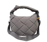 COVERI COLLECTION Borsa a Spalla Donna, Nylon Intrecciato, Tracolla Regolabile, Dimensioni 32x10x24 cm, con Tasche Interne e Zip, Disponibile in Vari Colori, Modello CC8055-1 (TAUPE)