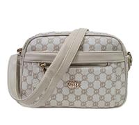 COVERI COLLECTION Borsa a Tracolla da Donna con Monogramma, Pelle Sintetica Stampata, Logo Oro, Dimensioni 27x19x8 cm, Tasche Multiple con Zip Art. 2303 (BEIGE)