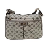 COVERI COLLECTION Borsa a Tracolla da Donna, Pelle Sintetica, Dimensioni 26x10x17 cm, Design Monogramma, Dettagli in Ecopelle, Tasche Multiple Art.8036-9 (BEIGE/KHAKI)