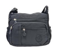 COVERI COLLECTION Borsa a Tracolla Donna in Nylon Tecnico, Tracolla Regolabile Personalizzata, Tasche Multiple con Zip, Dimensioni 29x21x10 cm, Art.22198 Disponibile in Vari Colori (NERO)