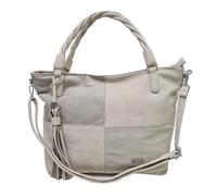 COVERI COLLECTION Borsa Donna, Colore Nero e Beige, Pelle Sintetica e Alcantara, Dimensioni 35x13x29 cm, con Tracolla Rimovibile e Manici Intrecciati Art. 8084-2 (BEIGE)