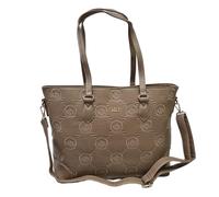 COVERI COLLECTION Borsa Donna Shopping in Pelle Sintetica, 2 Manici e Tracolla Regolabile Rimovibile, Design con Ricami, Dimensioni 34x13x28 cm Art. 4401 (TAUPE)