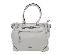 COVERI COLLECTION Borsa, Due Manici e Tracolla Regolabile Rimovibile, Ecopelle Morbida, Dimensioni 37x28x12 cm, Tasca Frontale e Posteriore con Zip, Accessori Nickel Art. 25-6 (BEIGE)