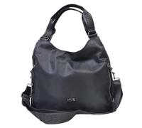 COVERI COLLECTION Borsa Hobo Donna Nylon, 3 Scomparti, con Tracolla, Art. 5187-8 Dimensioni 32x35x12 (NERO)