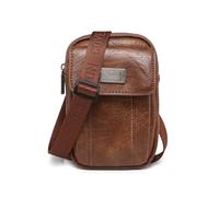 COVERI COLLECTION Borsello Uomo in Pelle Sintetica, Piccolo, Completo, Scomparto, Tasca, Dimensioni 18x12x5 cm, Tracolla Personalizzata, ART.CC 5070-12 (MARRONE CHIARO)