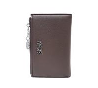 COVERI COLLECTION Portafoglio da Donna, Ecopelle, Art. 17-2 Dimensioni: 15,5 x 10 cm, con Zip e Clip, Scritta Marchio in Metallo (MARRONE SCURO)