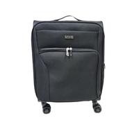 COVERI COLLECTION Trolley Morbido, bagaglio a mano 55x38x20 4 ruote, Chiusura Combinazione,Misure Ideali, Perfette per Ryanair, Air Italy, easyJet, Lufthansa ESPANDIBILE !!! (NERO)