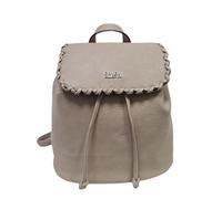 COVERI COLLECTION Zaino Donna in EcoPelle, Bordo Intrecciato, Maniglia Dimensioni 32x29x14 cm, con Tasca Posteriore Art.CC 24-6 (BEIGE/TAUPE)