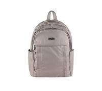 COVERI COLLECTION Zaino Donna in Nylon, 3 Scomparti con Zip, Tasche Laterali, Spalline Regolabili, Art:5056-28 Dimensioni: 35x25x12 cm Marchio (TAUPE/BEIGE)