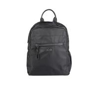 COVERI COLLECTION Zaino Donna in Nylon, Doppia Tasca con Zip, Dimensioni 32x26x12 cm, Tasche Multiple, Spallacci Regolabili Art.8006-4 (NERO)