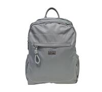 COVERI COLLECTION Zaino Donna in Nylon, Doppia Tasca con Zip, Dimensioni 32x26x12 cm, Tasche Multiple, Spallacci Regolabili Art.8006-4 (GRIGIO CHIARO)