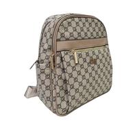 COVERI COLLECTION Zaino Donna, Stampa Monogram, Similpelle, 27x13x32 cm, Stile Casual, Due Scomparti con Cerniera, Tracolla Regolabile, Art. 8942 (KHAKI)