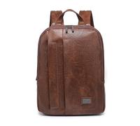 COVERI COLLECTION Zaino in Ecopelle, Dimensioni 38x27x9 cm, Due Scomparti con Zip, Porta Computer, Colore ART.5070-9 (MARRONE CHIARO)