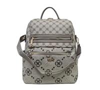 COVERI COLLECTION Zaino in Ecopelle Stampata, Dimensioni 30x32x13 cm, 2 Tasche Frontali e 1 Tasca Posteriore con Zip, 2 Tasche laterali aperte, Tracolla Regolabile, Art. 8036-4 (KHAKI BEIGE)
