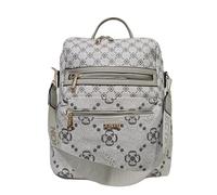 COVERI COLLECTION Zaino in Ecopelle Stampata, Dimensioni 30x32x13 cm, 2 Tasche Frontali e 1 Tasca Posteriore con Zip, 2 Tasche laterali aperte, Tracolla Regolabile, Art. 8036-4 (BEIGE/APRICOT)