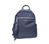 COVERI COLLECTION, Zaino in Nylon Dimensioni 26x32x11 cm, Tasche Multiple con Zip, Accessori Argento Art.5151-9 (BLU)