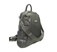 COVERI COLLECTION, Zaino in Nylon Impermeabile Dimensioni 32x30x13 cm, Tasche Multiple con Zip, Accessori Argento Art. 5050-26 (VERDE)