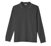 Coveri Maglia a Polo da Uomo Caldo Cotone Jersey Manica Lunga Taglie Forti 3XL 4X 5X 6X (IT, Testo, 5XL, Regular, Regular, Grigio)