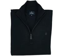 Coveri Maglia Maglione a Lupetto Uomo Mezza Zip Collo Alto con Cerniera M L XL XXL XXXL (XXL - Nero)