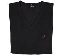 Coveri Maglione Uomo Scollo V Pullover Punta Tinta Unita Elegante Classico Maglioncino (M - Moro)