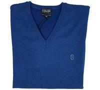 Coveri Maglione Uomo Scollo V Pullover Punta Tinta Unita Elegante Classico Maglioncino (M - Nazionale)