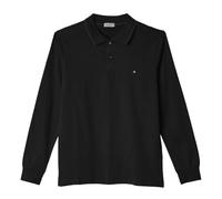 Coveri Polo da Uomo a Manica Lunga Caldo Cotone Felpato Invernale M L XL XXL 3XL (IT, Testo, L, Regular, Regular, Nero)