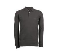 Coveri Polo manica lunga in tinta unita Collection, Grigio scuro M