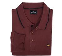Coveri Polo Uomo Caldo Cotone Invernale Manica Lunga Taglie Forti Conformata 3XL 4XL 5XL 6XL (IT, Testo, 4XL, Regular, Regular, Bordeaux)