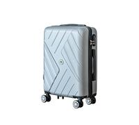 COVERI Trolley Bagaglio Mano Rigido 38x56x23 Piccolo Ultraleggero Valigia In Abs Con 4 Ruote Removibili Manico Chiusura Di Sicurezza Per Compagnie Low Cost Economy Zaino Da Viaggio - Basilea-Argento