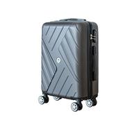 COVERI Trolley Bagaglio Mano Rigido 38x56x23 Piccolo Ultraleggero Valigia In Abs Con 4 Ruote Removibili Manico Chiusura Di Sicurezza Per Compagnie Low Cost Economy Zaino Da Viaggio - Basilea-Grigio