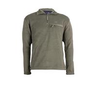 COVERI VIALE MORIN Felpa in pile mezza zip con taschino sul petto, Verde militare XL