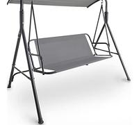 Coverify Copertura di ricambio per dondolo da giardino, in tessuto Oxford 600D, resistente e 600D, per dondolo da esterno, universale, 138x48x48 cm, colore: grigio